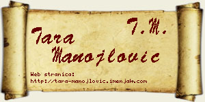Tara Manojlović vizit kartica